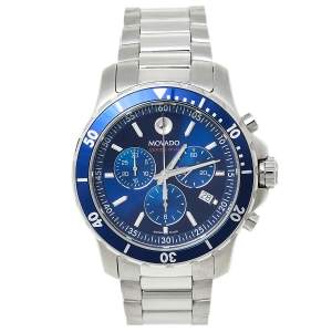 Movado Blue Stainless Steel Series 800 Chronograph MO.14.1.27.1425.1127.10/3 Men's Wristwatch 42 mm