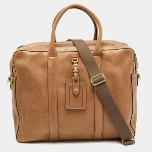 Mulberry Tan Leather Name Tag Suitcase