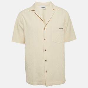 Nanushka Cream Seersucker Venci Camp Shirt S
