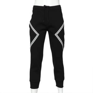 Neil Barrett Black Knit Modernist Taping Track Pants S