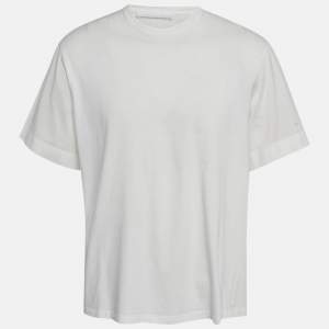 Neil Barrett White Cotton Knit and Cotton Blend T-Shirt M