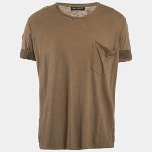 Neil Barrett Brown Cotton Loose Fit T-Shirt L