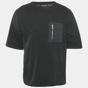 Neil Barrett Black Pocket Detail Jersey Crewneck T-Shirt L