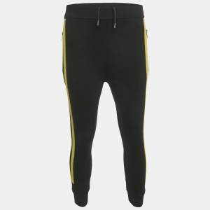 Pre Owned Neil Barrett Black Technical Knit Slim Fit Low Rise Pants M
