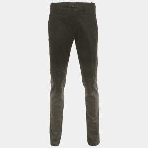 Pre Owned بنطلون ضيق نيل باريت صوف متدرج اللون أسود مقاس كبير - لارج