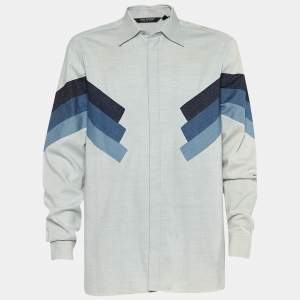 Neil Barrett Indigo Denim Oversized Modernist Shirt XL