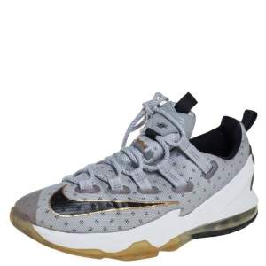 Nike Lebron Grey Mesh And Rubber XIII Low Lace Up Sneakers Size 42.5