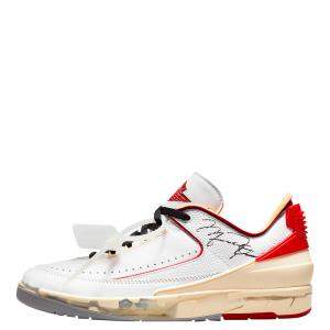 Nike Air Jordan x Off White Jordan 2 Retro Low White Red Sneakers Size US 10 (EU 44)