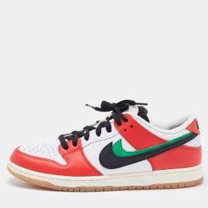 Nike Multicolor Leather SB Dunk Low Frame Skate Habibi Sneakers Size 47.5