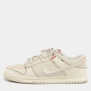 Pre Owned حذاء رياضي نايك دانك لو جلد أحمر جامعة/أبيض SP سانت جونز مقاس 42