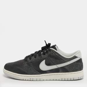 Pre Owned Nike Dunk Low Retro PRM Zebra Animal Pack Size 45 Multicolor Leather and Suede Sneakers