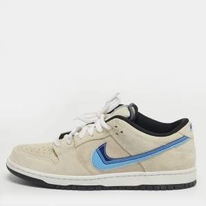 مملوكة مسبقًا حذاء رياضي نايك أخضر/أبيض جلد دانك منخفض 'University Blue' مقاس 45.5