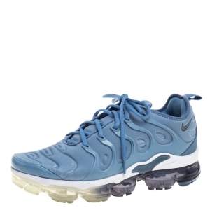 Nike Light Blue Neoprene Fabric Air Vapormax Plus Sneakers Size 43