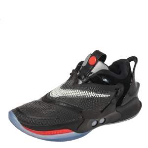 Nike Black Polyurethane And Suede Adapt BB 2.0 Low Top Sneakers Size 42.5