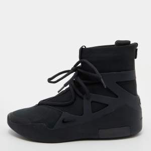 Nike Air X Fear Of God Black Leather and Mesh High Top Sneakers Size 42.5