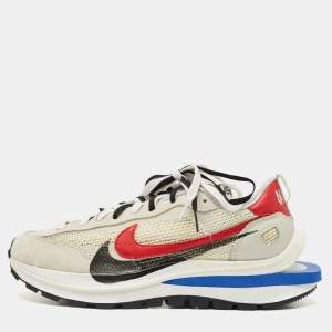 Nike x Sacai Multicolor Mesh and Suede Vaporwaffle Sport Fuchsia Game Royal Sneakers Size 43