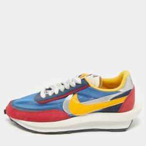 Nike x Sacai Multicolor Mesh and Leather LDWaffle Varsity Blue Sneakers Size 42.5