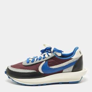 Pre Owned Nike x Sacai x Undercover LD Waffle Night Maroon Team Royal Size 45 Multicolor Leather and Nylon Low Top Sneakers