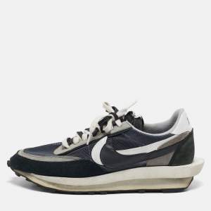 Nike x Sacai Multicolor Leather and Mesh Vaporwaffle Lace Up Sneakers Size 46
