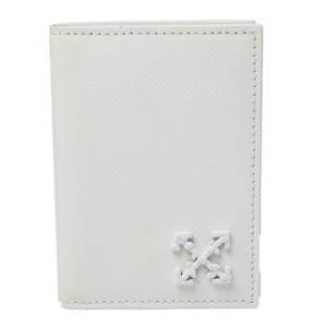Off-White White Leather Arrow Card Holder