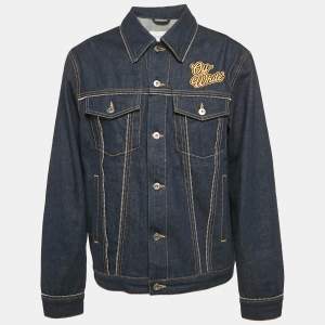Off-White Blue Denim Skate Zipper Detail Jacket L