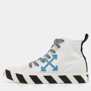 Off-White White Canvas high Top Sneakers Size 42