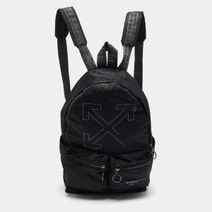 Off-White Black Nylon Arrow Print Backpack