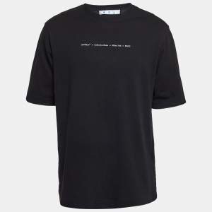 Off-White Black Arrow Stroke Print Cotton T-Shirt M