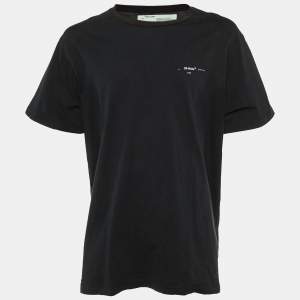 Off-White Black Arrow Print Cotton Oversized T-Shirt S