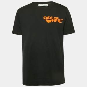 Off-White Black Impressionism Print Jersey T-Shirt L