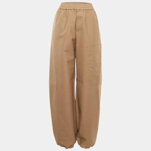 Off-White Brown Gabardine Wide Leg Pants M