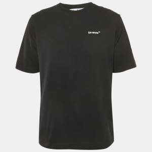 Off-White Black Caravaggio Crowing Cotton Jersey T-Shirt S
