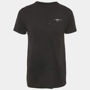 Pre Owned Off-White Black Cotton Knit T-Shirt S