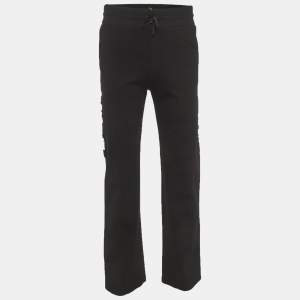 Pre Owned Off-White Black Jersey Side Logo Band Track Pants S