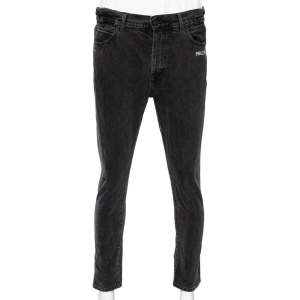 Off-White Charcoal Grey Denim Low Crotch Jeans M