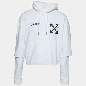 Off-White White Cotton Bart Simpson Teenager Hoodie M