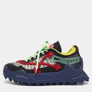 Off-White Multicolor Mesh and Leather Odsy 1000 Sneakers Size 43 