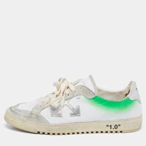 Off-White Multicolor Leather And Suede Low Top Sneakers Size 44