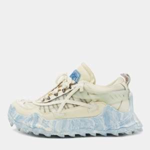 Off White Multicolor Leather and Mesh odsy 1000 Sneakers Size 43