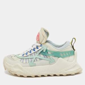 Pre Owned Off White Multicolor Mesh and Leather Odsy 1000 Sneakers Sneakers Size 44