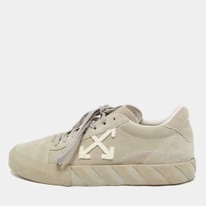 Off-White Grey Suede Vulcanized Low Sneakers Size 41