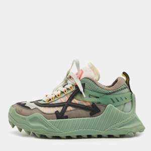 Pre Owned Off-White Multicolor Mesh and Leather Odsy 1000 Sneakers Size 39 