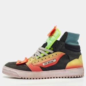 Pre Owned Off-White Black Nubuck Leather Off-Court 3.0 Sneakers Size 44