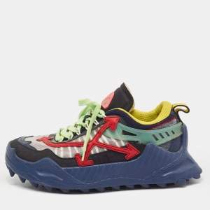Off- White Multicolor Leather and Mesh Odsy Sneakers Size 43