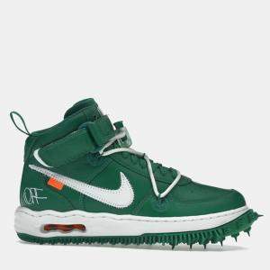 Nike x Off-White Pine Green/White Air Force 1 Mid Sneaker Size EU 42