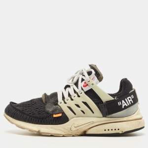 مملوكة مسبقًا Off-White x Nike Black Mesh Air Presto The Ten Sneakers Size 42.5 