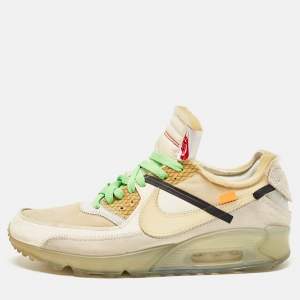 Off-White x Nike Suede and Leather  The Ten AIR MAX 90 Sneakers Size 43