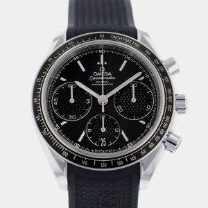 Omega Black Stainless Steel Speedmaster 326.32.40.50.01.001 Automatic Men's Wristwatch 40 mm