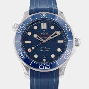 Omega Blue Stainless Steel Seamaster 210.32.42.20.03.001 Automatic Men's Wristwatch 42 mm