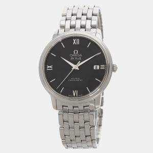 Omega Black Stainless Steel De Ville Prestige 424.10.37.20.01.001 Quartz Men's Wristwatch 36.5 mm